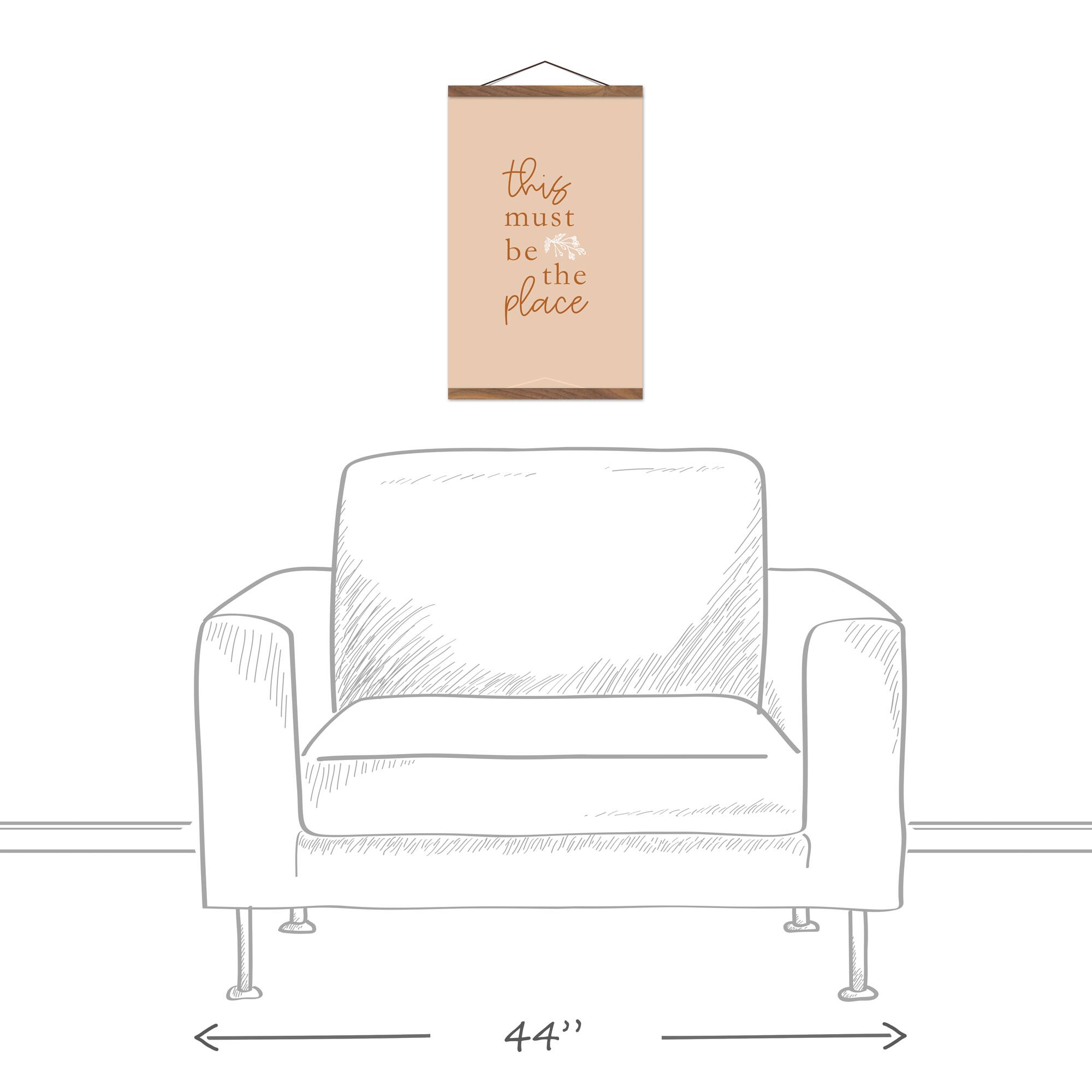 This Must Be The Place 12" x 18" Teak Hanging Canvas